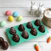 Molde de Silicona para Hornear Huevo de Pascua Molde Flexible Antiadherente para Chocolate Pastel Pudín Gelatina Reutilizable Fácil Desmoldeo Herramienta para Hacer Postres Jabón Casero