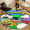 Sprunki Game Pattern Round Rug, Indoor/Outdoor Mat, for Picnic, Gameroom, Bedroom, Office, Living Room, Home Decor Carpet, Birthday Gift