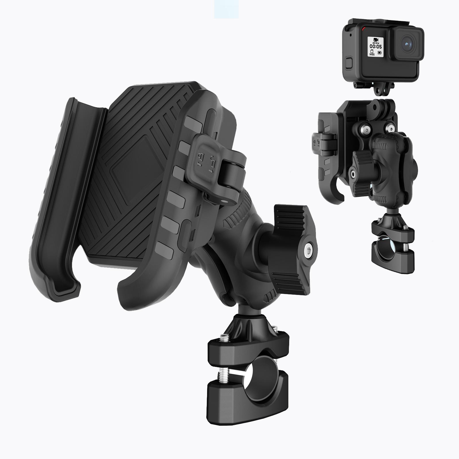 Universal 360 Degree Motorcycle Bike Mobile Phone Holder Bike Mount Phone Holder Waterproof Bike Mount Universal чёрный