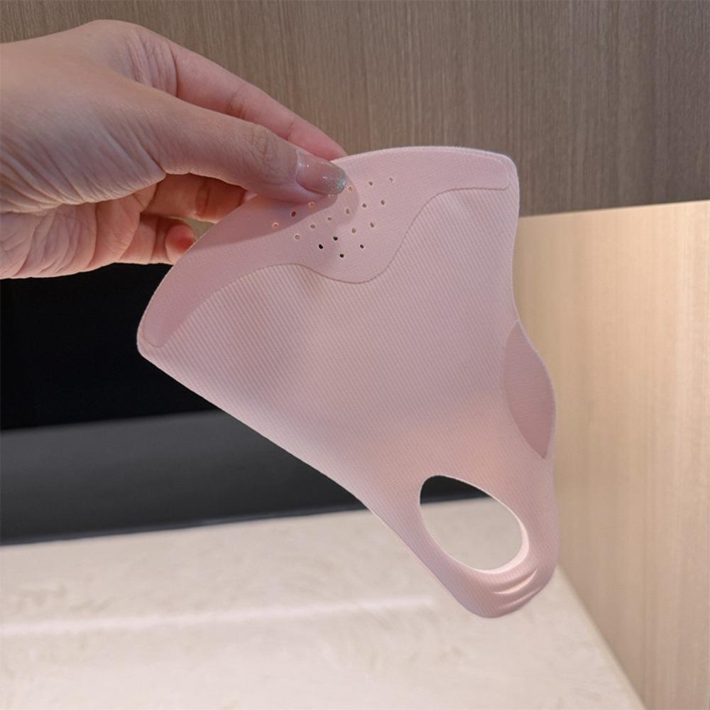 

New Breathable Ice Silk Mask Anti-UV Washable Sunscreen Mask Dustproof Anti-sun Mask Unisex розовый