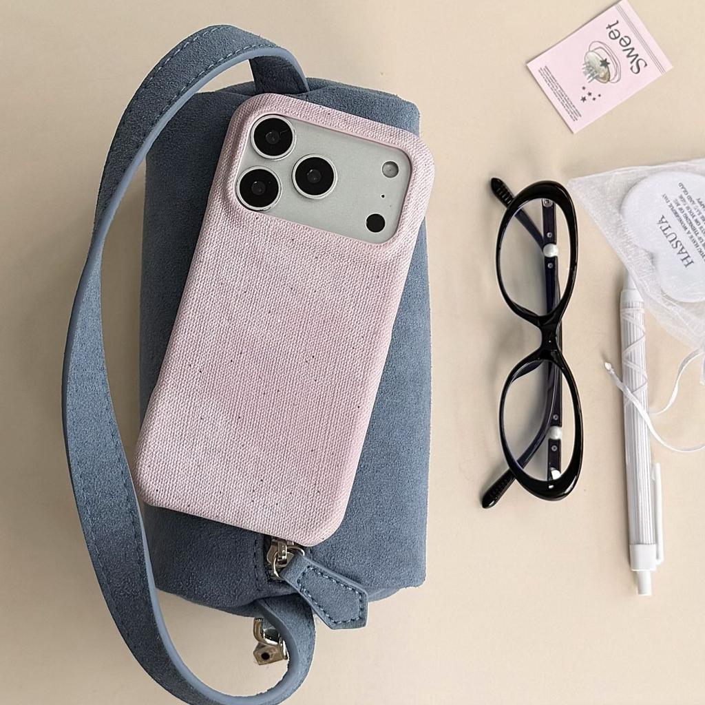 Applicable to iPhone17 mobile phone case 16Pro denim pattern glitter case Apple 15 fashion protective case Xiaomi 17pro