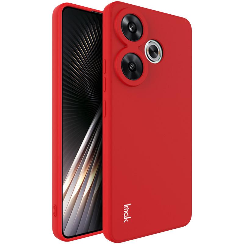 

IMAK UC-4 Series for Xiaomi Redmi Turbo 3 5G/Poco F6 5G Case Straight Edge TPU Phone Cover Red