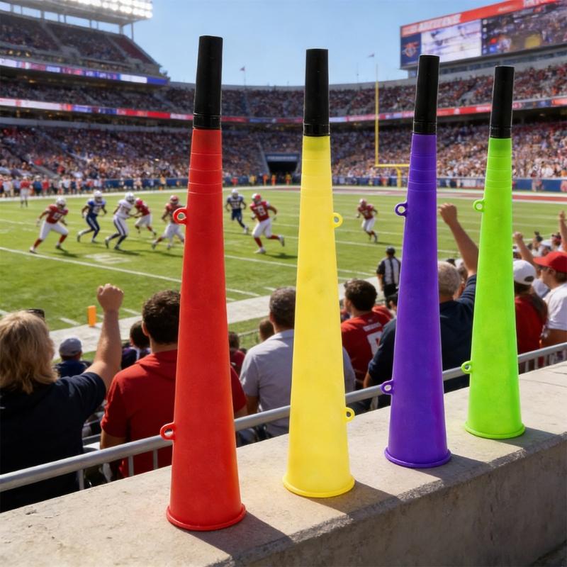 4PCS Football Fan Vuvuzela Horns Color Assorted Loud Cheering Tool Celebration Trumpets For Stadium Parties