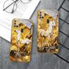 tall and sturdy horse For Samsung A 31 32 A33 A34 35 14 A15 13 A16 25 26 50 52 53 54 55 56 70 71 72 73 Golden glass phone case
