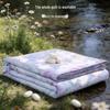 FUANNA Lightweight Tencel Cool Summer Quilt with Tussah Silk Fill