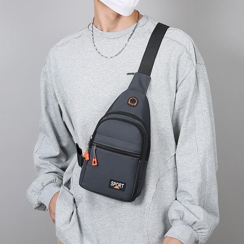 Men's Crossbody Bag Outgoing Lightweight Sports Travel Chest Bag Large Capacity Shoulder Bag