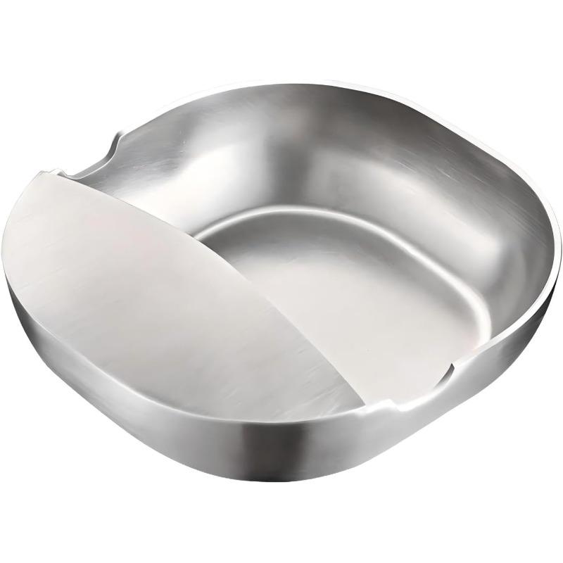 

1PC Stainless Steel Kitchen Countertop Spoon Holder, Self-standing Long-handled Spoon Holder, Stable Base, Modern Kitchen Utensils Storage Rack серебряный