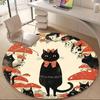 1PC Mystical Cats Office Round Area Rug, Indoor Mat Suitable For Office, Under Office Chairs Bedroom Living Room Home Decor, Room DecoT1223088