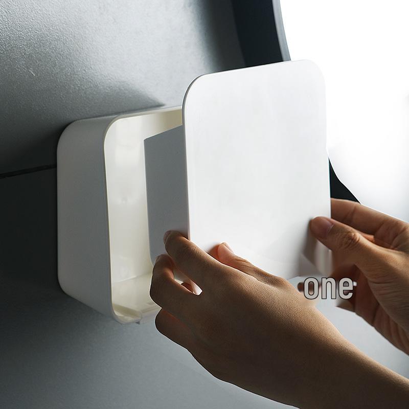 Wall-Mounted Bathroom Storage Box: No-Drill Plastic Shelf for Toilet, Desktop, or Washstand