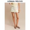 UR 2026 Autumn Women's Metal Waistband Side Slit Shorts