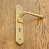 BARTON Door Handle with Key Plate 72 POLISHED BRASS