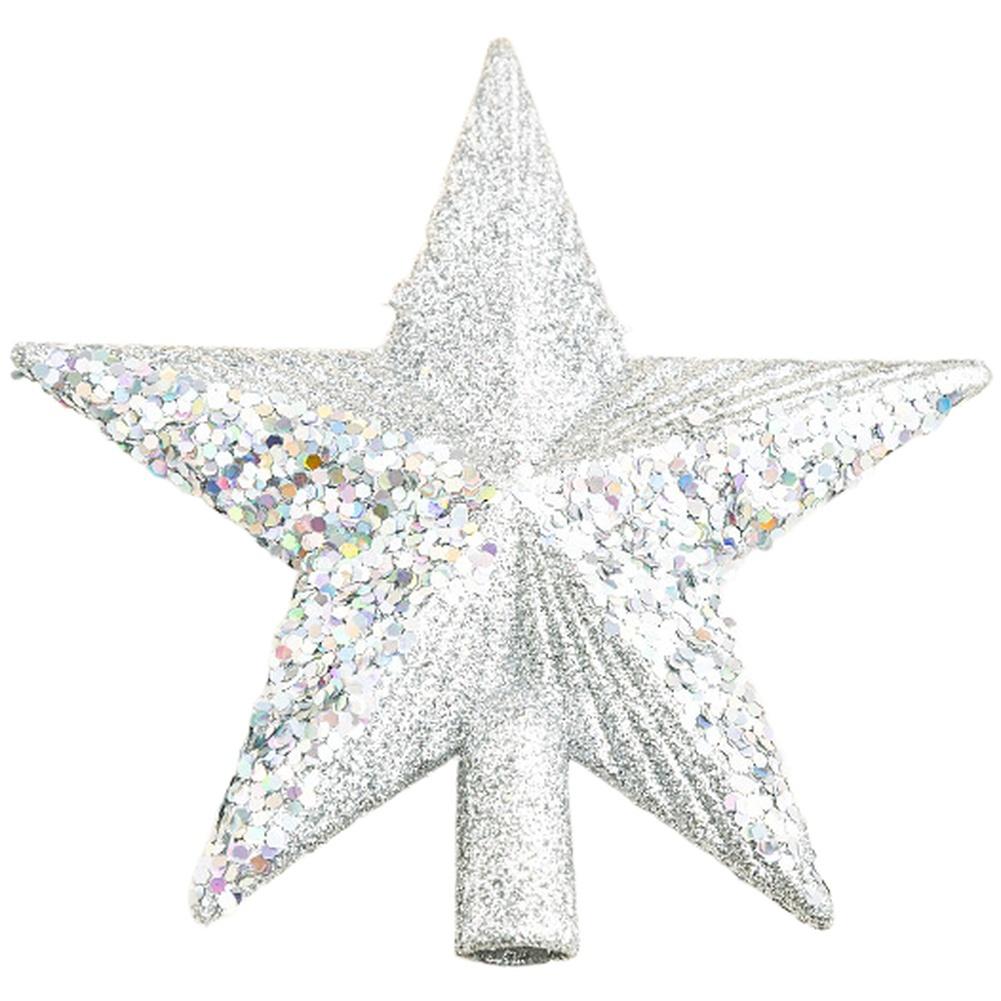 14.5/20cm Flitrová Hvězda Špička na Vánoční Stromek Vánoční Dekorace DIY Sváteční Párty Domácí Dekorace Zlatá Stříbrná Červená