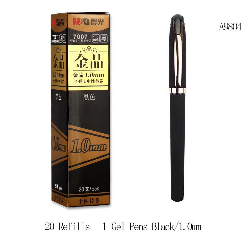 M&G Gel Pen Refill Black Tip 1.0mm Thick Sign Pen Refill, Suitable for Students and Office Business Use, Compatible