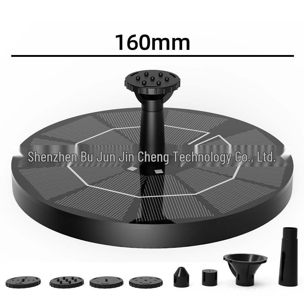 Solar-Powered Floating Bird Bath Fountain with Light for Outdoor Garden Pools