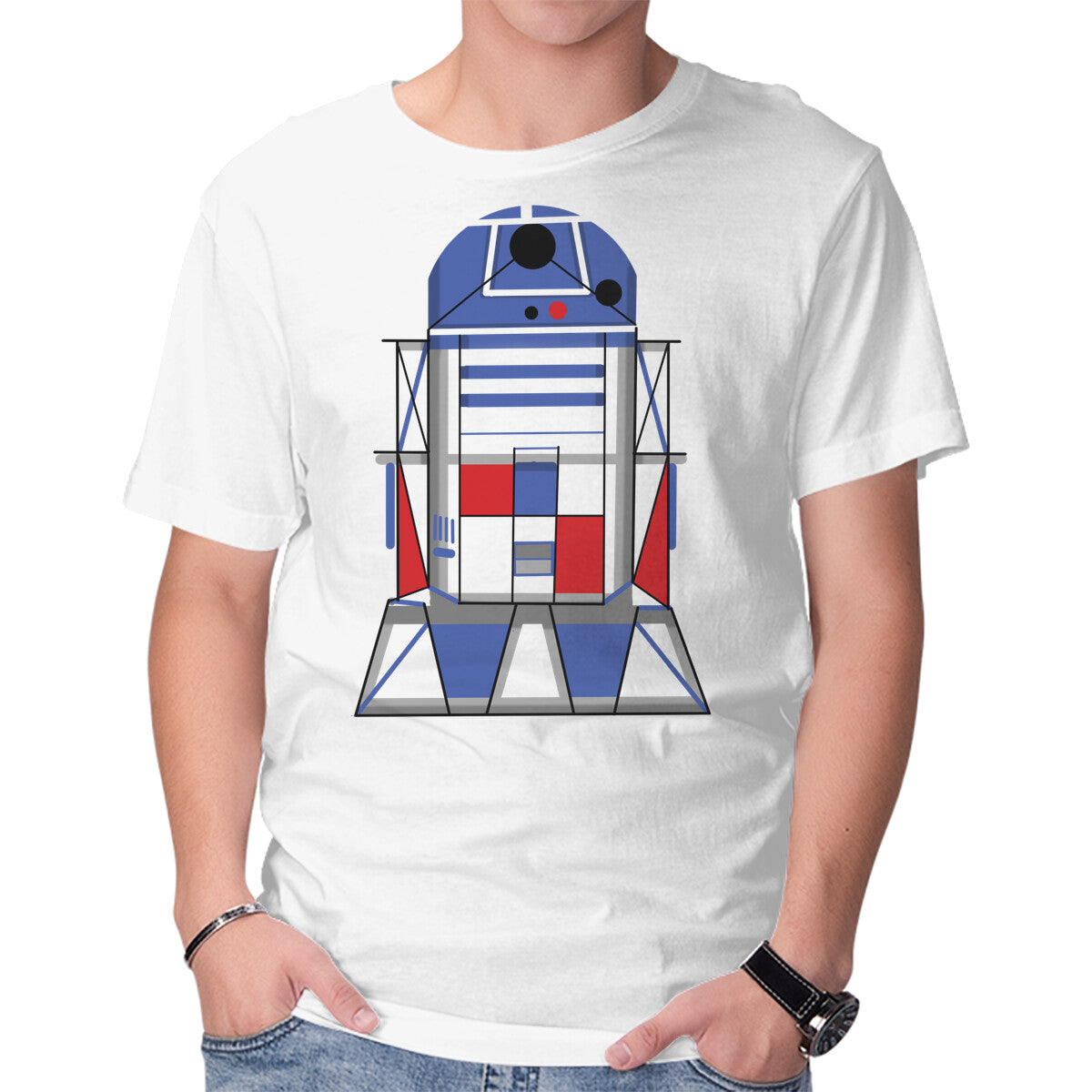 Unisex Crew Neck T-Shirt R2 Abstract Graphic Short Sleeve Casual Tee XXXL