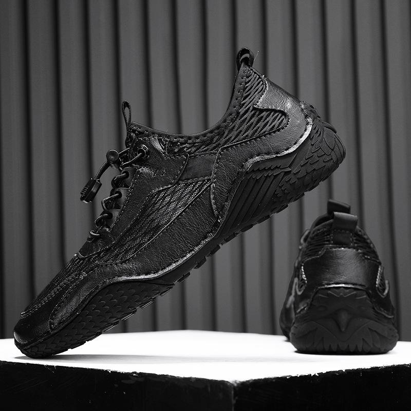

New large size men s casual mesh breathable fashion hole shoes 46 чорний