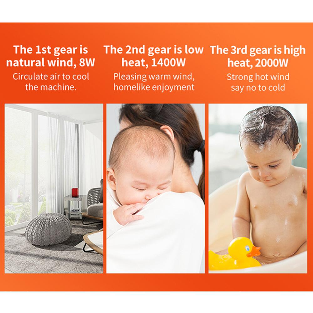 Heater Household 3 Speed Touch Screen Remote Control Mini Electric 1500W High Power 12H Timing Intelligent Shutdown