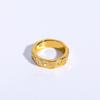 Trendy Gold Skull Ring with White Diamonds - Luxury Fashion Accessory