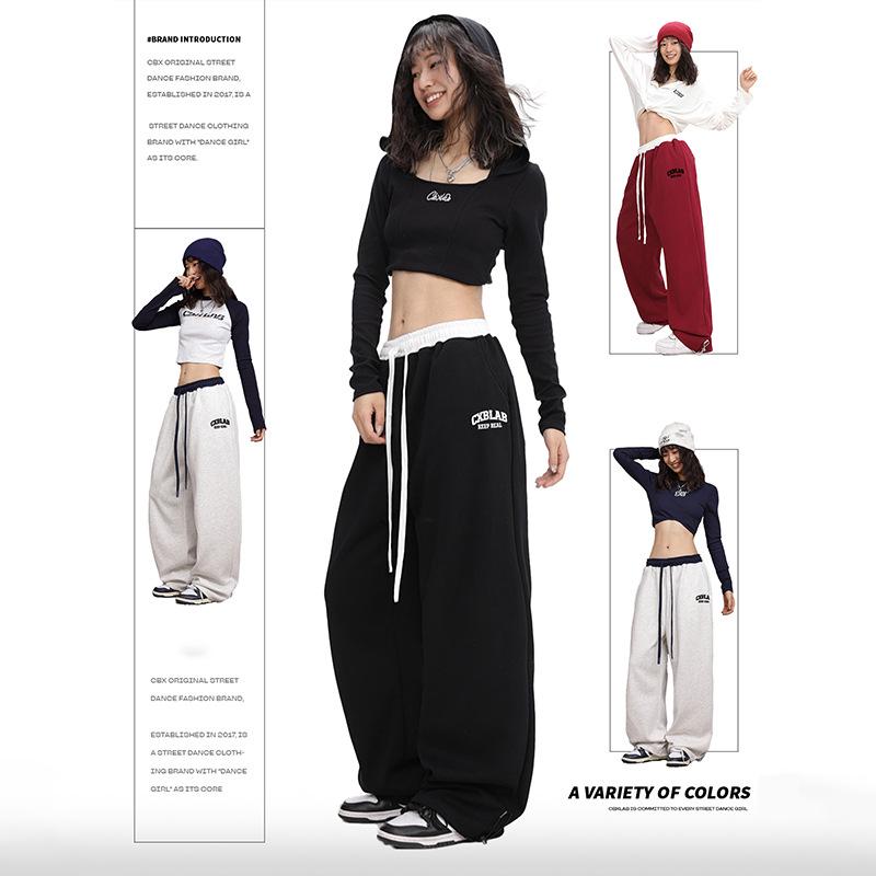 Women's Multicolor Lace-up Hip Hop Street Dance Pants - Spring/Autumn Jazz Dance Casual Wear