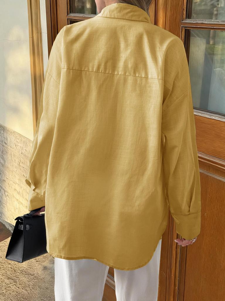 European Casual Commute Women's Solid Color Outerwear Shirt - Spring/Summer 2026 Fashion