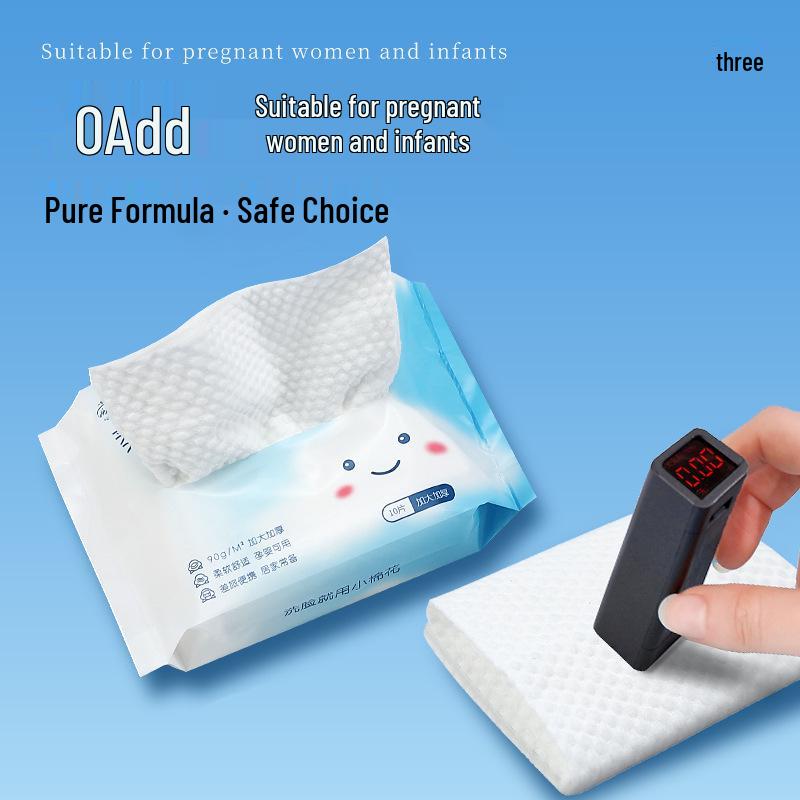 Compact Pure Cotton Facial Cleansing Wipes - Travel Size, Soft, Thickened, Disposable Towels