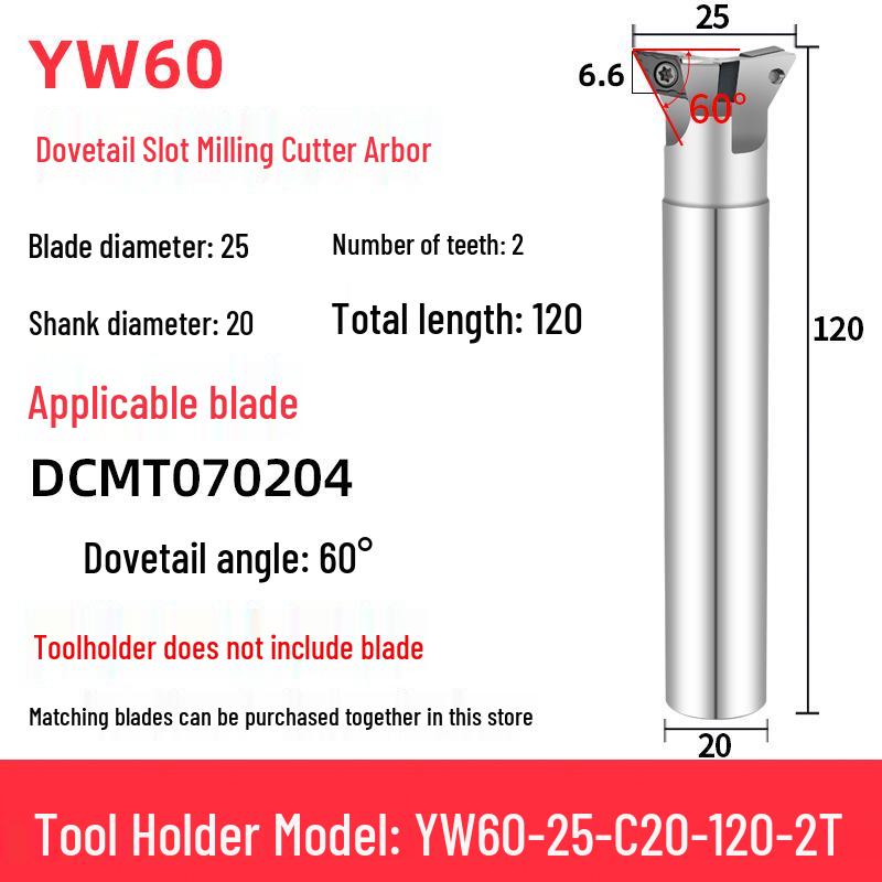 45°-75° CNC V-Shaped Dovetail Groove Milling Cutter with Inner Hole
