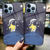 Protection Shell Case For Iphone 14 13 11 12 Pro Max Mini Xs Xr X 7 8 6s Plus Se 2022 Tempered Glass Moon Astronaut Cover Capas