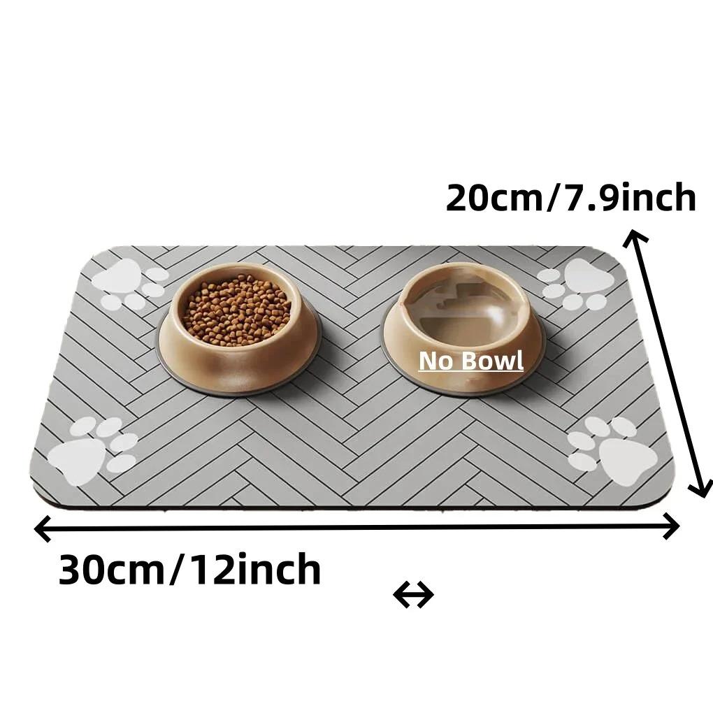 Pet Diatomaceous Earth Mat Cat Dog Feeding Mat Anti-Spill Waterproof Easy to Clean Pet Absorbent Quick-Dry Dining Mat