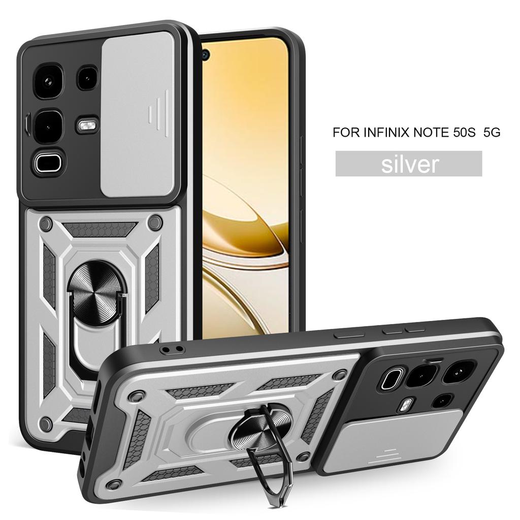 For Infinix Note 50s Case Infinix Note 50 Pro + 50 X Cover Magnetic Ring Holder Armor Phone Case Slide Camera Protect Back Cover