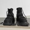 Niche autumn new Velcro Martin boots functional wind deconstruction high-top locomotive wind boots heightening boots