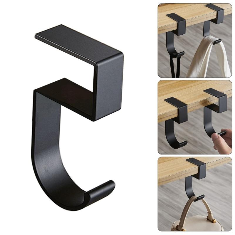 Ryggsäckskrok för skrivbordssida för studenter Metallhängare för skolväska Aluminiumväskhängare för skola Klämkrok för under skrivbord