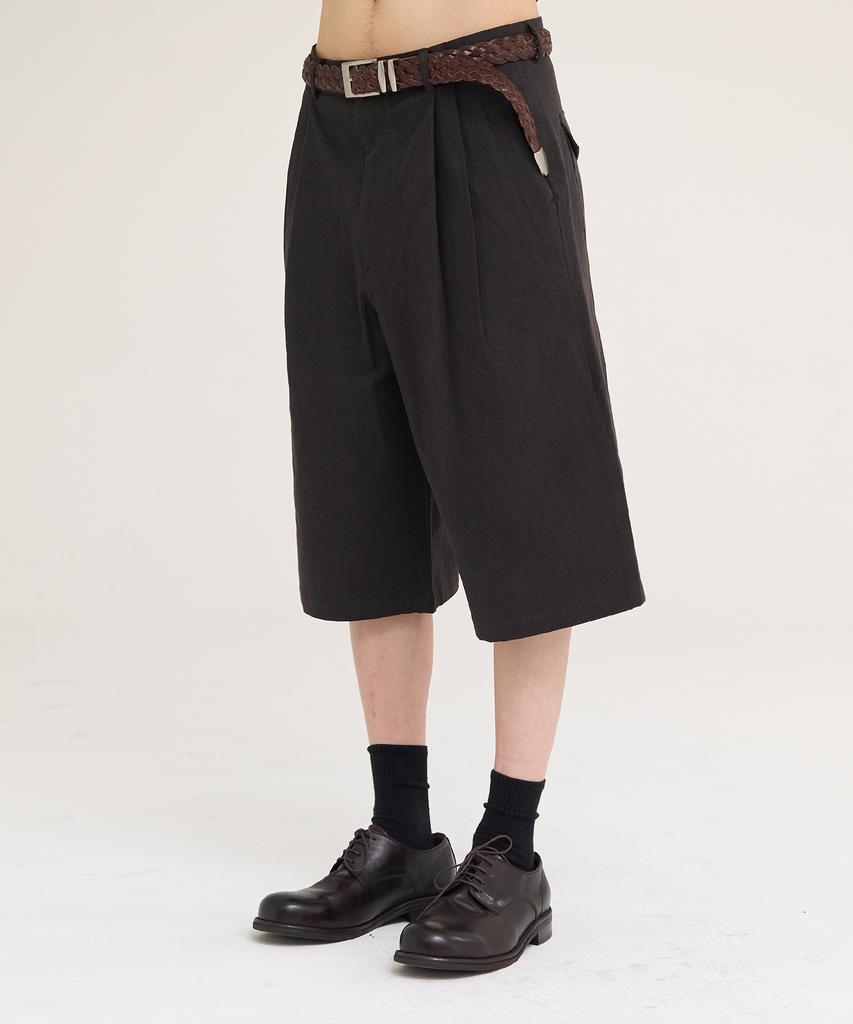 Akesi Harrison Bermuda Cotton Pants_Washed Black