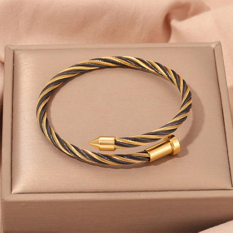 Popular steel wire nail women's light luxury fashion European and American simple design stainless steel