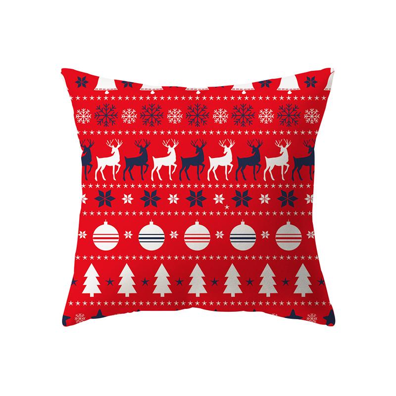 Hjemmedekorasjon Juletema trykt mønster Putetrekk Hjem Stue Sofa Pyntepute Putetrekk