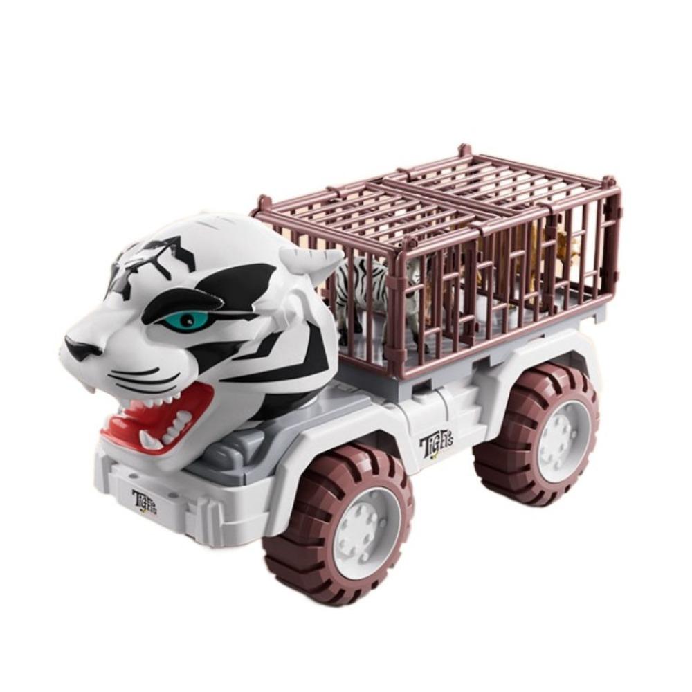 

Large Sized Simulated Tiger Transport Vehicle Tiger Transport Truck Toys Kids Toddlers белый