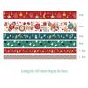 6pcs Happy Christmas Washi Tape Set Holiday Celebration Adhesive Masking Tapes Home Party Diary DIY Stickers Decoration