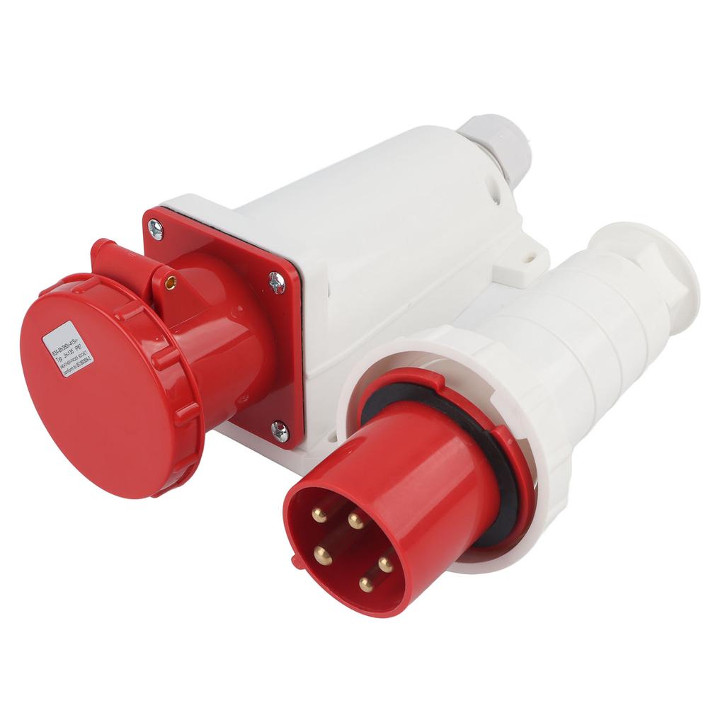 380415V 63A 5Pin Industrial Aviation Plug Open Socket 3P+N+E IP67 Waterproof Plug Socket Connector F