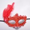 Feathered Leather Pattern Top Hat Mask for Halloween