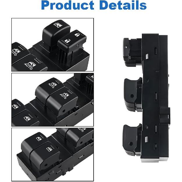 Dual-Auto Power Master Window Switch Compatible with Subaru Outback Legacy 2.5L 3.6L 2015 2016 2017, Driver Left Side 3 + 16 Pins, Replacement for