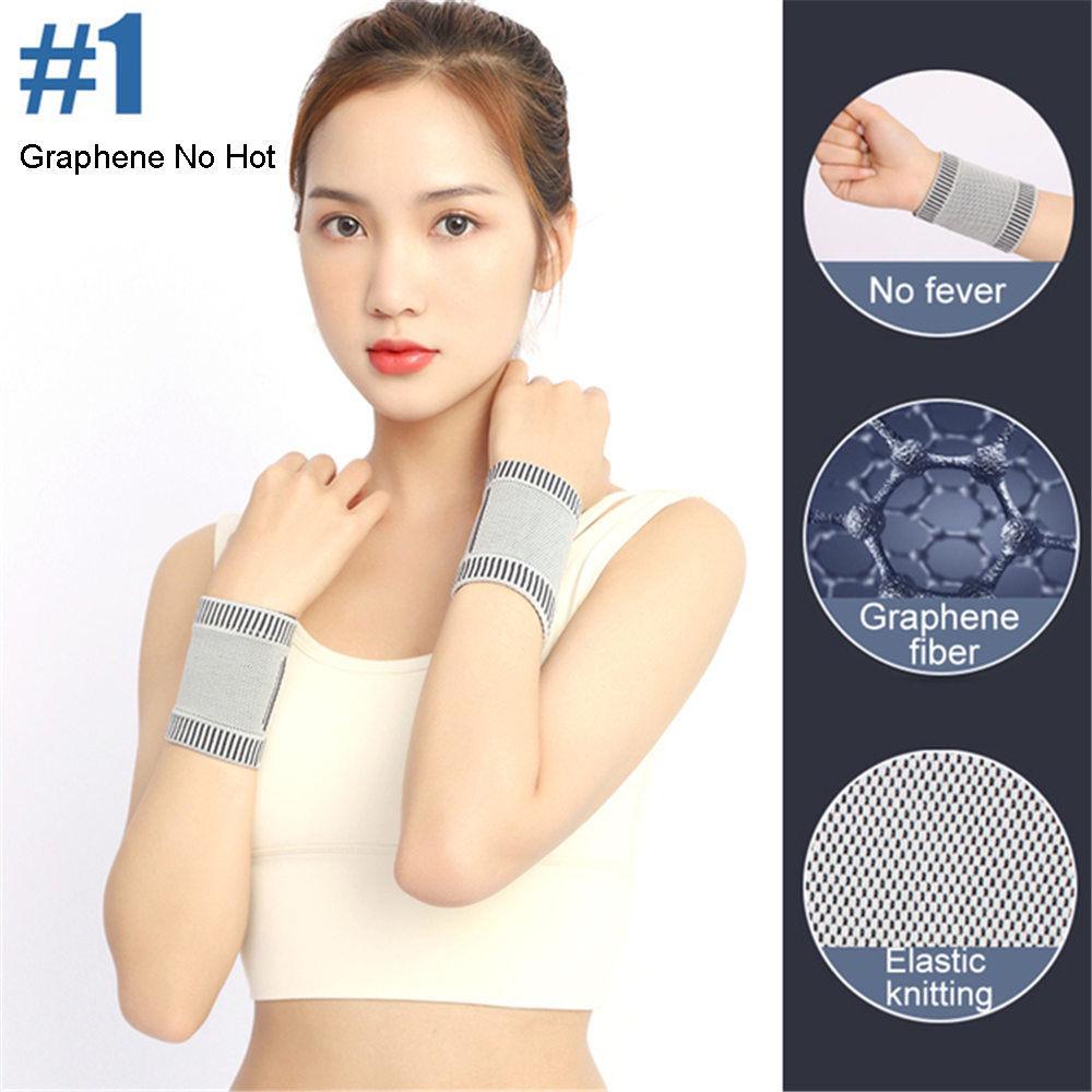 

1 пара графеновых компрессионных ремешков на запястье и повязка на запястье, спортивная поддержка запястья для фитнеса, тяжелой атлетики, артрита запястного канала