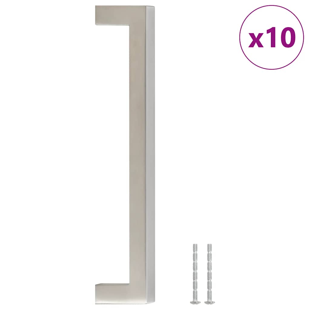 Furniture Handles 10 pcs Silver 160 mm Stainless Steel