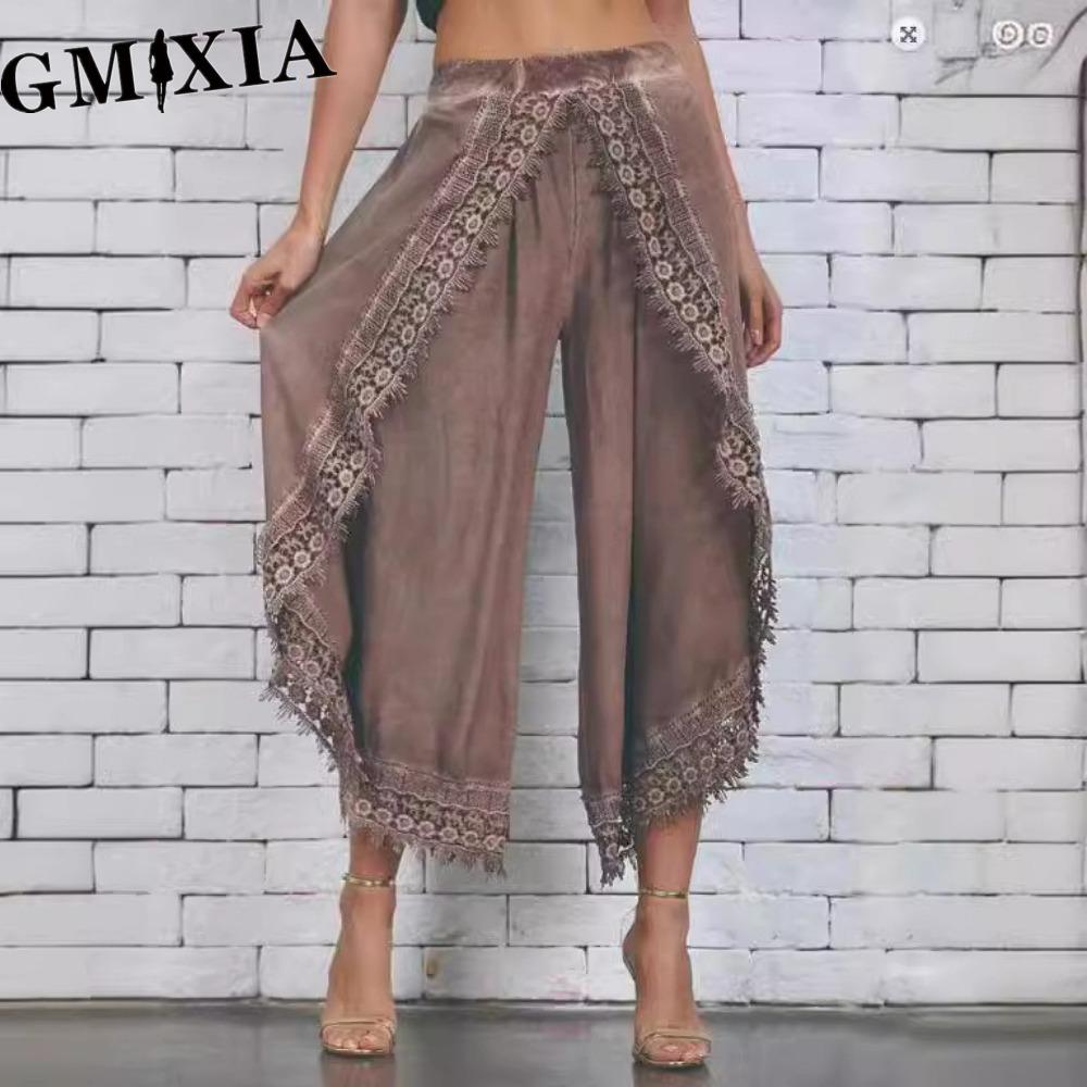 

GMXIA Женские Модные Повседневные Однотонные Брюки и Капри с Принтом XXXL хаки