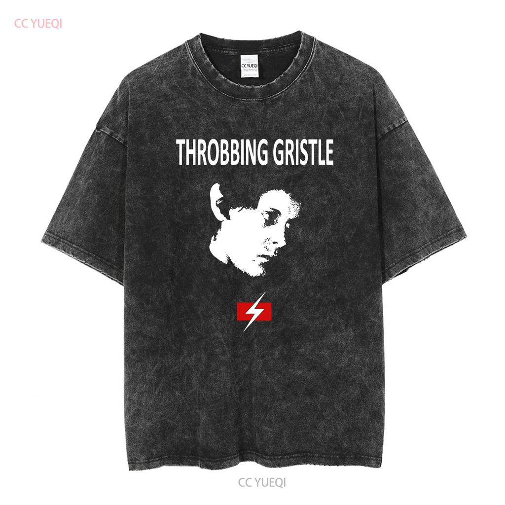 Throbbing Gristle T Shirt Long or Short Sleeves Vintage Washed Stylish Streetwear Comfortable Slightly Soft Designer Clothes