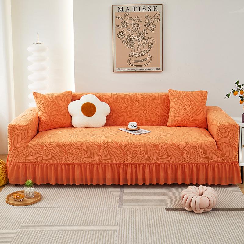 Stretch Knit Skirt Sofa Cover All Inclusive Durable Anti Cat Scratch Cushion Blanket Four Season Sofa Cover Dust Proof Cloth Towel