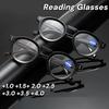 Vintage Reading Glasses Clear Eyewear For Women Blue Light Blocking Eye Protection Classic And Versatile Round Spectacles