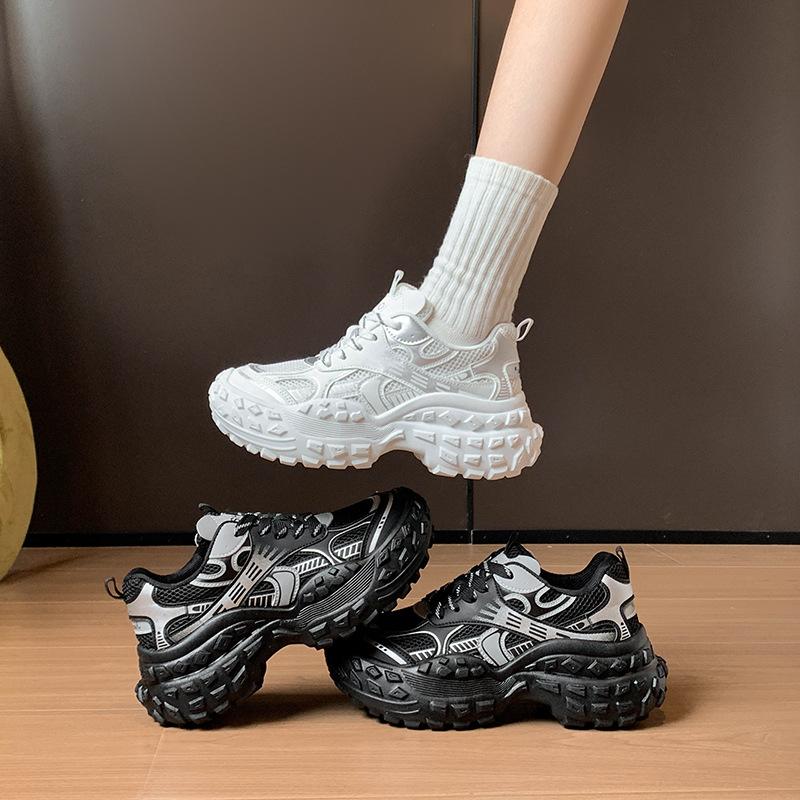 ins Korean version of new dad shoes women's 2025 autumn student sports running shoes casual platform height-increasing shoes BN8807-1