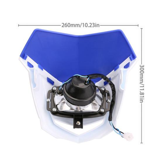 Universal 12V Headlight Fairing Motocross Enduro Dirt Bike Headlamp Lamp Light