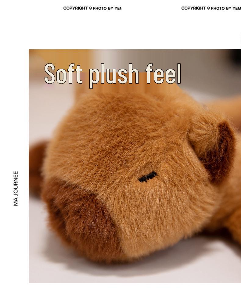 Cute Capybara Plush Pencil Case - High-Value Stationery Storage Bag for Students and Office Use