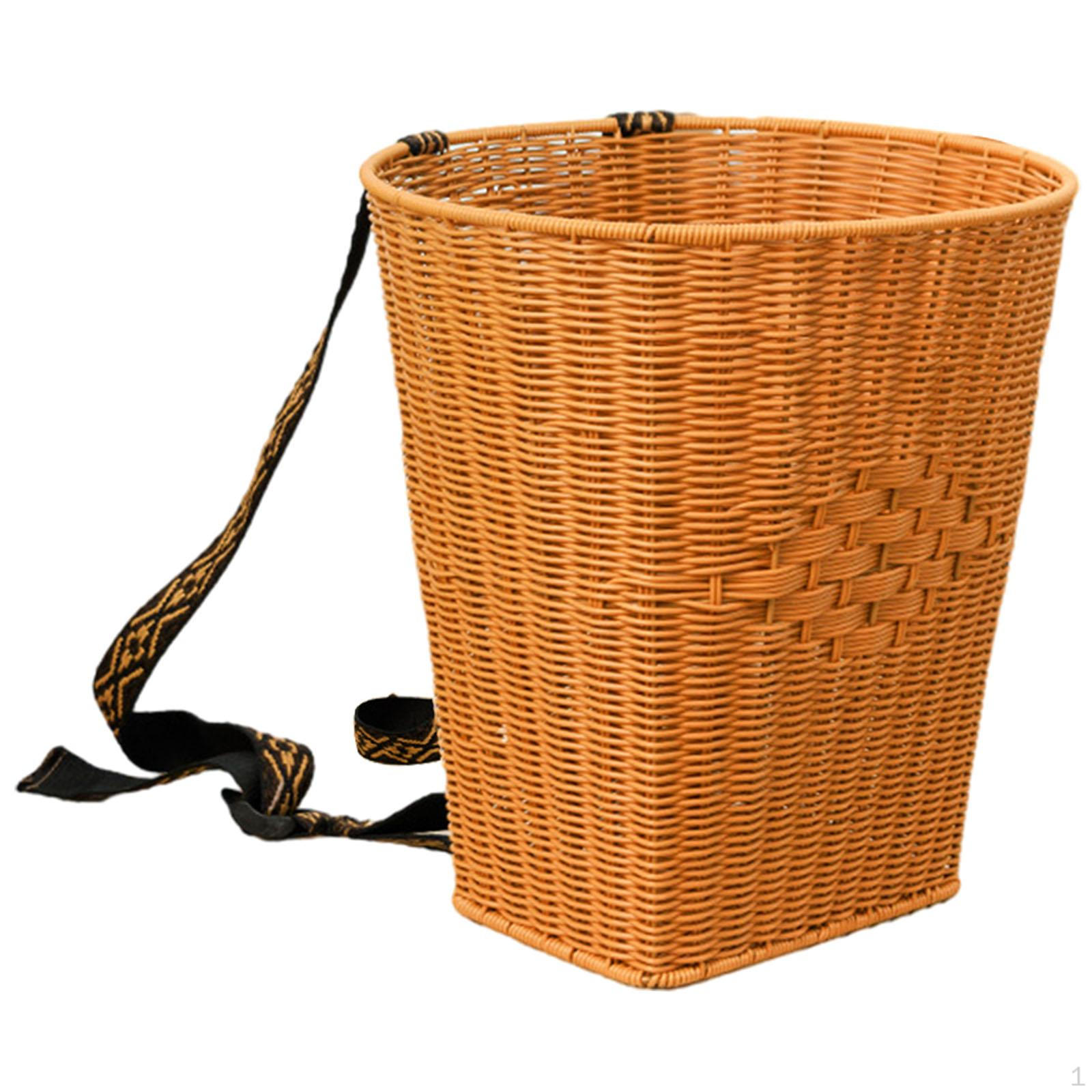 

Tea Leaves Picking Basket Picnic Rustic Large Capacity Shopping Backpack Hand Woven for