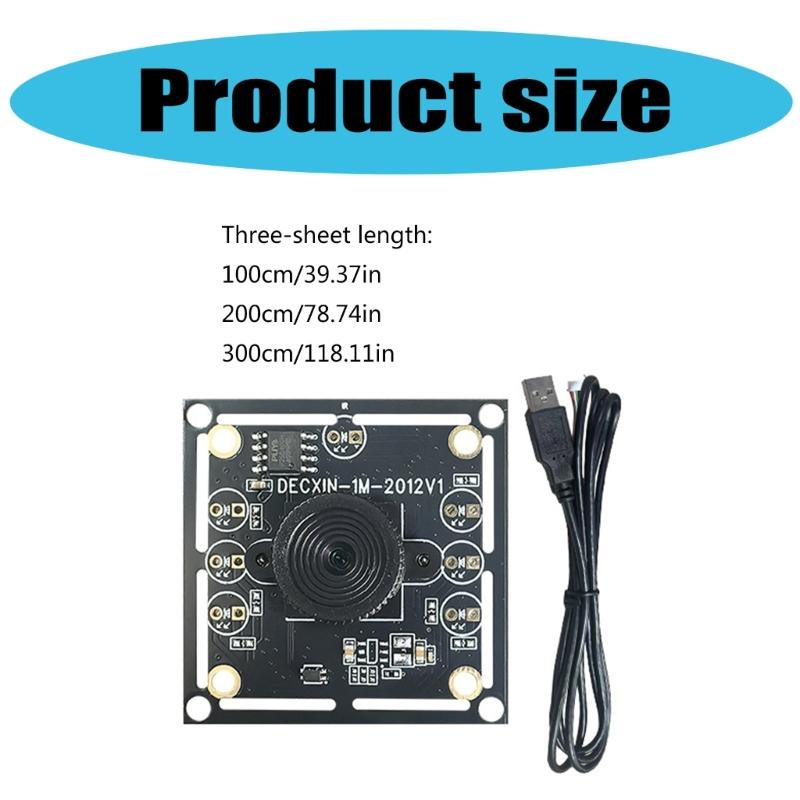 1 Set Hochauflösendes Industrielles USB-Kameramodul 100° Weitwinkel OV9732 720P/30fps Fixer Fokus und Automatische Belichtung